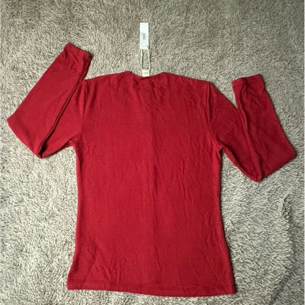 Teayou Women’s Red Cardigan Size M Sweater New